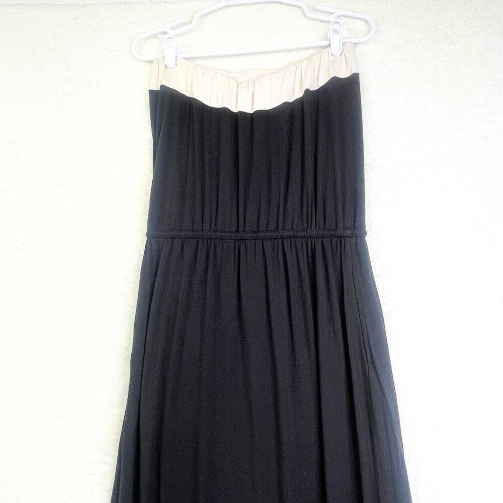 Women's Maxi Strapless Dress Black and White Size Medium - Picture 5 of 11